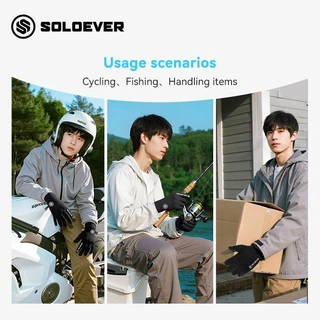 【TH Delivery】SOLOEVER ถุงมือยุทธวิธี ถุงมือมอเตอร์ไซค์ ขับรถมอเตอร์ไซค์ เต็มนิ้ว ระบายอากาศ กันน้ํา ถุงมือ