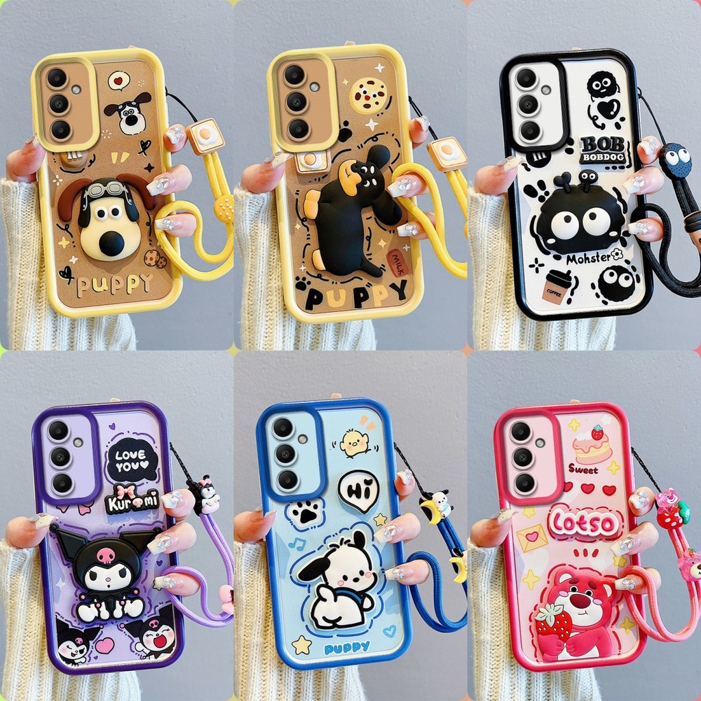 เคส Samsung A55 A35 A25 A15 เคสโทรศัพท์ตุ๊กตาสติ๊กเกอร์น่ารัก