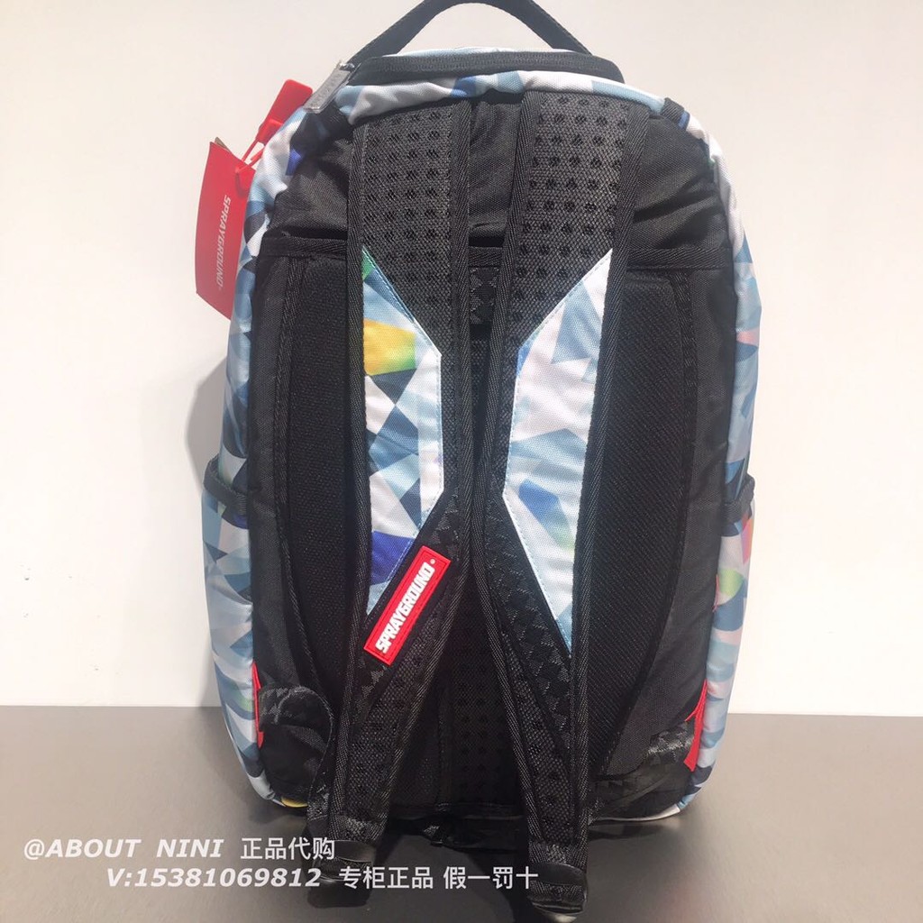 Sprayground Diamond Tooth Shark Mouth Street Wear Shark Backpack เคาน์เตอร์ในประเทศ Daigou