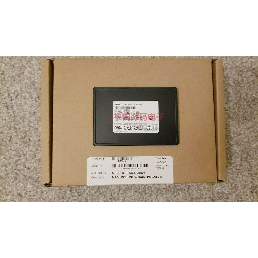 Samsung 3.84TB Gen 4 PM9A3 U.2 2.5" SSD MZQL23T8HCLS-00A07