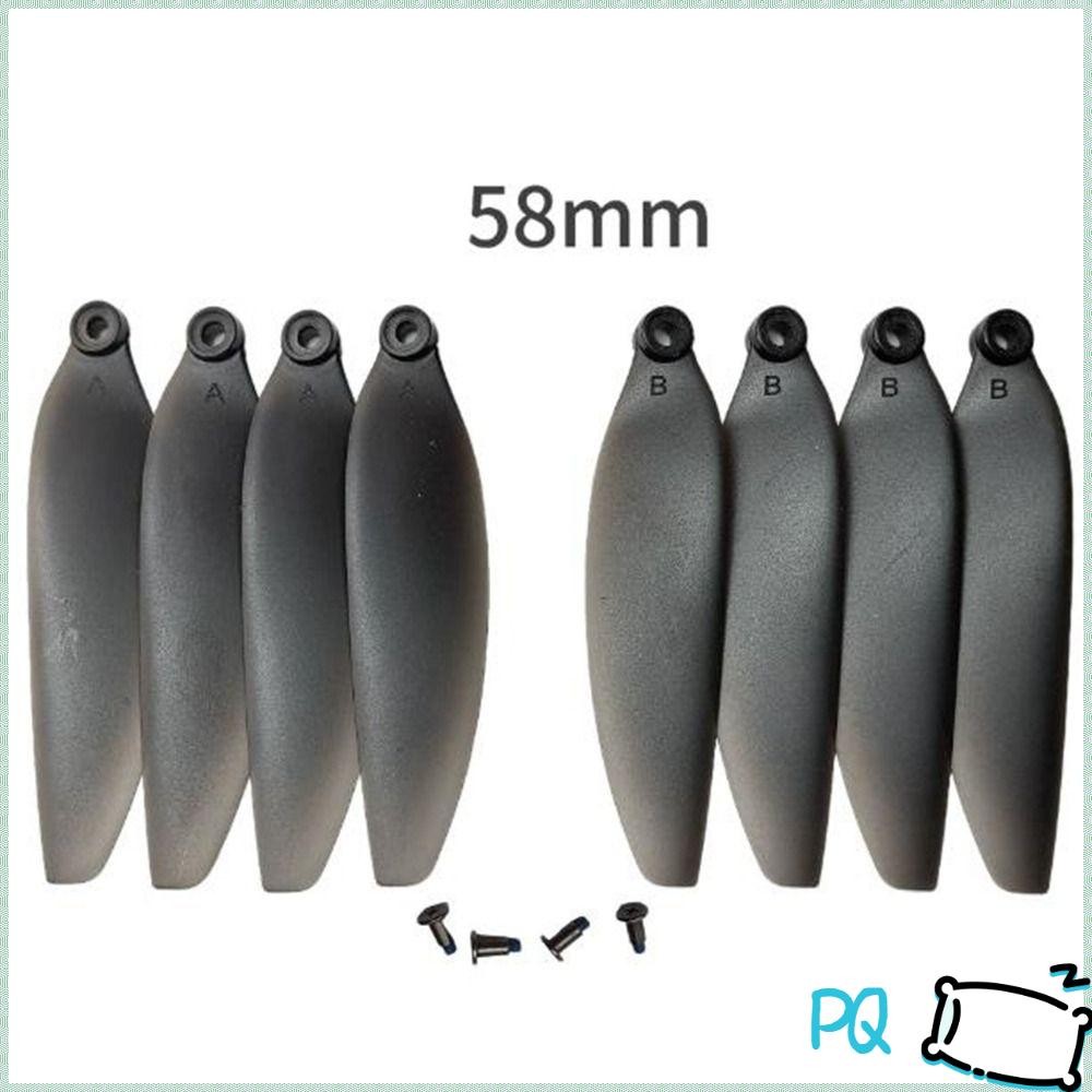 PQ รีโมทคอนโทรล Drone อะไหล่,พลาสติกสีดําพับใบพัด, Universal 58 มม./66 มม.Quadcopterอะไหล่สําหรับ E8