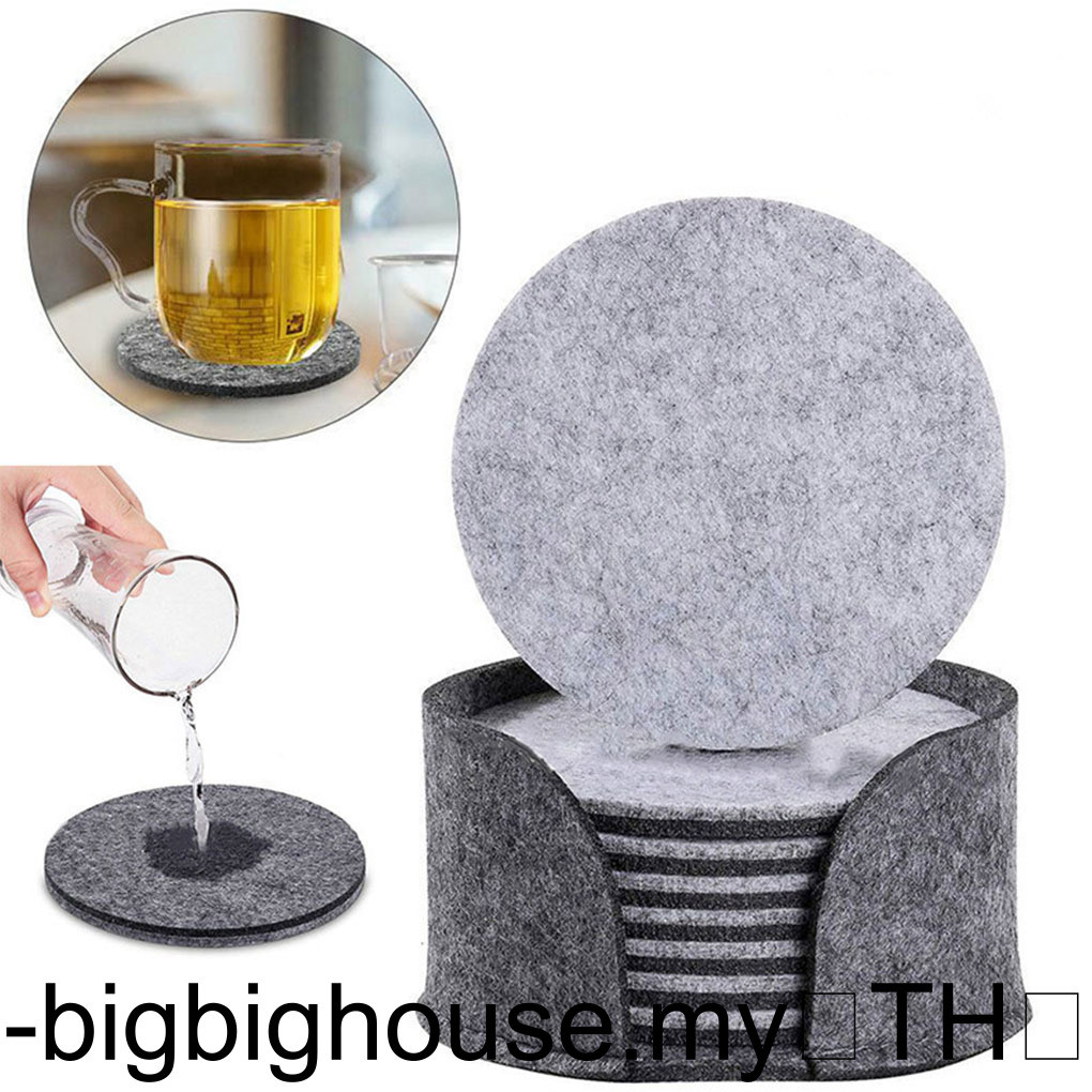 1/2 8 ชิ้นทน Felt ครัว Dinning Placemats จาน Pad ชามบนโต๊ะอาหาร Mats ถ้วยรอบ