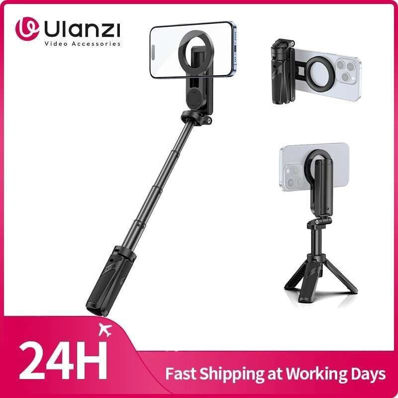 โปรโมชั่น ​ JJ03 แม่เหล็กโทรศัพท์ขาตั้งกล้องโทรศัพท์ Grip Selfie Stick ขาตั้งกล้องเดสก์ท็อปสําหรับ 1