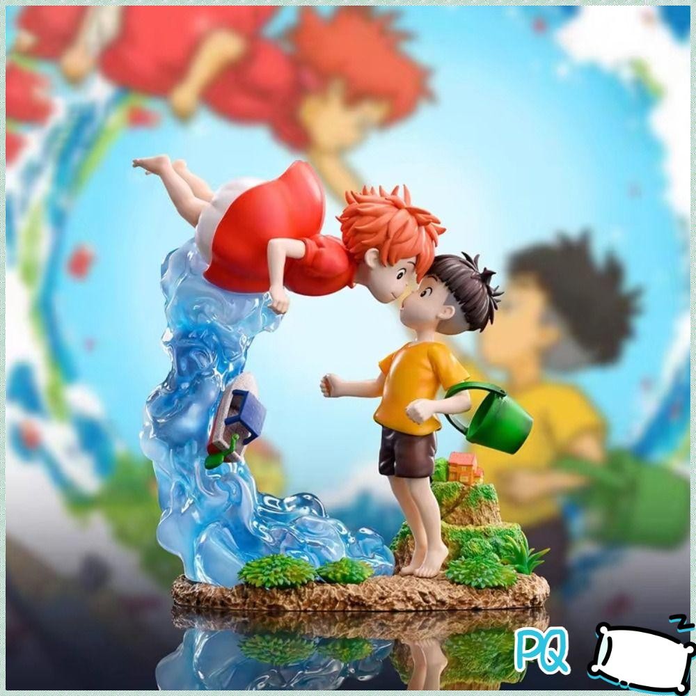 PQ Ponyo บน The Cliff รูป, PVC น่ารัก Ponyo Sousky Seagal รูป, ตุ๊กตาเด็กของขวัญเล่น Ponyo และ Sosuk