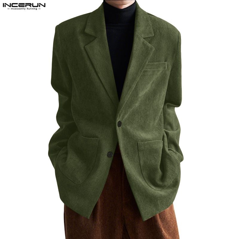 เสื้อสูทแขนยาวเนื้อเรียบสำหรับผู้ชาย