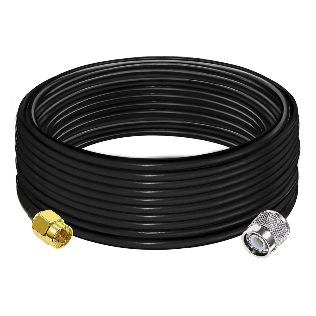 TUOLNK SMA to TNC Cable RG58 SMA Male Plug to TNC Male Low Loss Extension Cable 32.8ft(10M) TNC to S