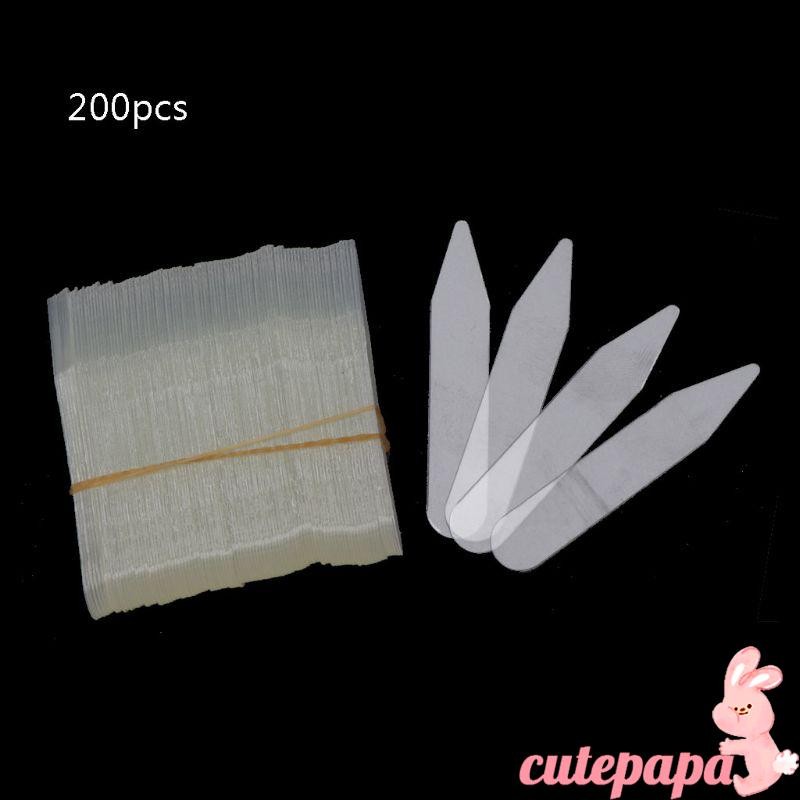 Cutep Collar Stay 200 ชิ้น พลาสติกโปร่งใส สําหรับชุด