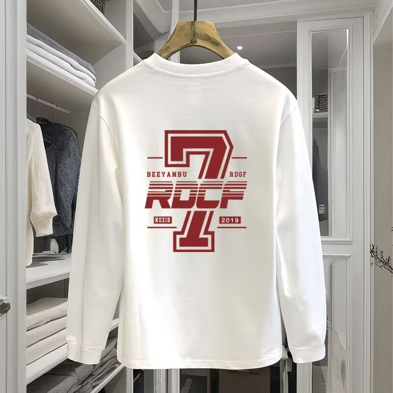 2025 NEW 2025 Trendy Brand Crew Neck Sweatshirt Men Autumn Trendy Couple Student Long Sleeve T-Shirt