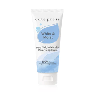 Cute Press Pure Origin Micellar Cleansing Balm 80g คิวท์ เพรส บาล์มเนื้อเนียนนุ่มสำหรับทำความสะอาดเครื่องสำอางและผิว...