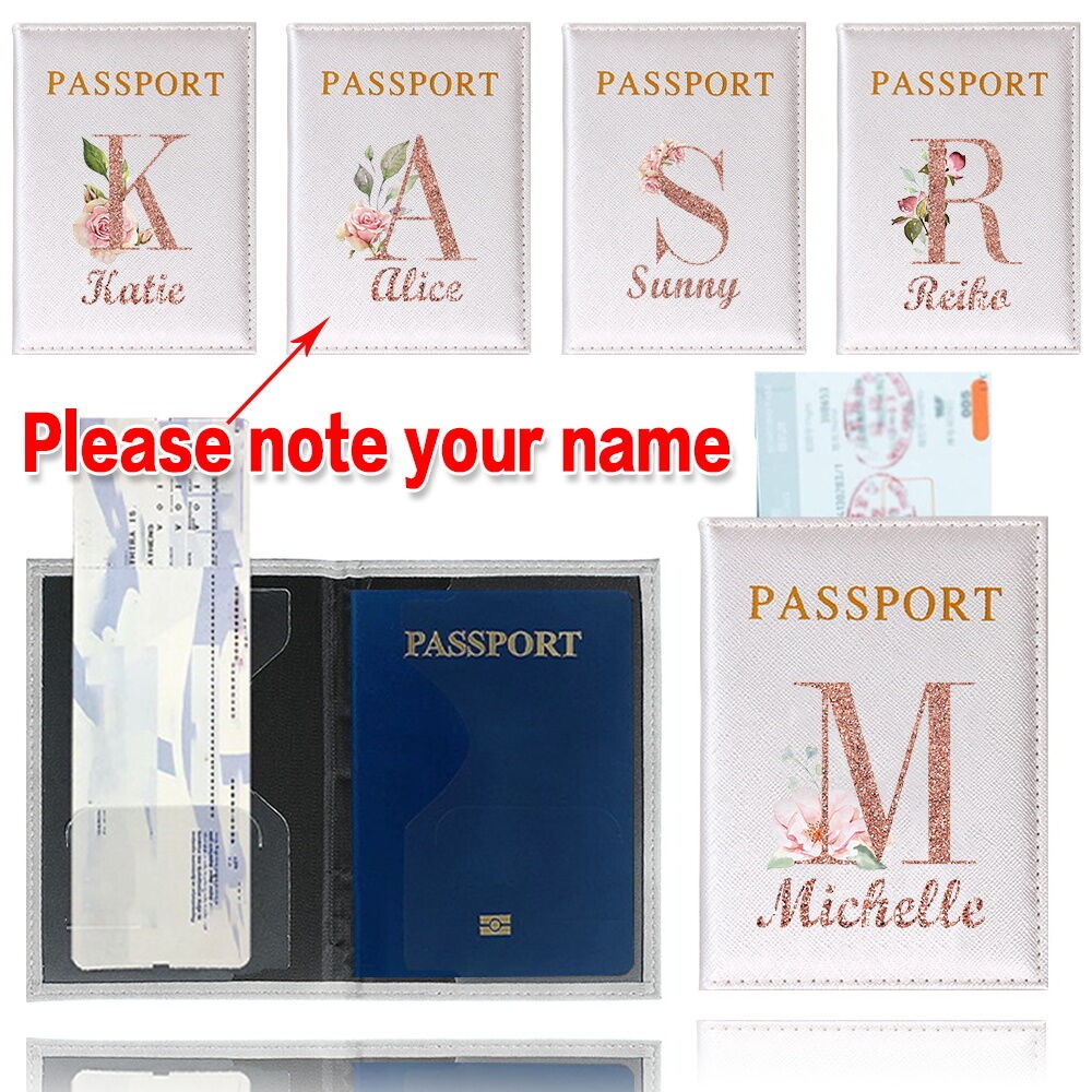 กระเป๋าใส่ PASSPORT เขียนชื่อ ปกหนังสือเดินทาง DM ผู้ถือหนังสือเดินทางเดินทาง หนังสือเดินทางหนัง PU