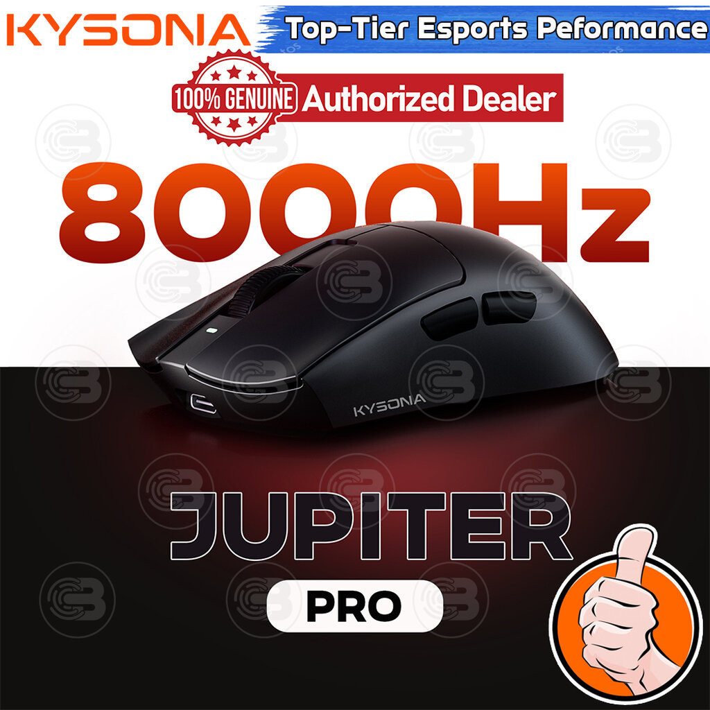 [CoolBlasterThai] KYSONA JUPITER Pro Black 8K PAW3395/49± 3G/26000 DPI Gaming Mouse (1-Y Waranty)