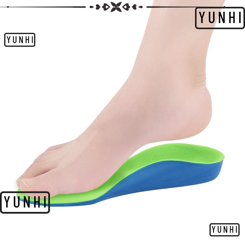 YUNHI Arch Support Insole, แผ่นรองเท้าขนาดปรับได้ไม่ลื่น, Comfort Children Foam PU Orthopedic Insole