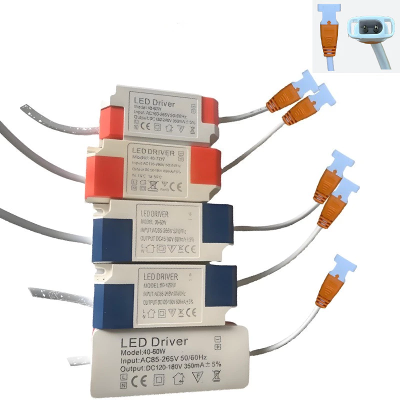 SMVP LED Driver Power Transformer ปลั๊กสีส้ม 12-18W 18-25W 8-24W 24-36W 36-60W 40-72W 60-80W 80-120W