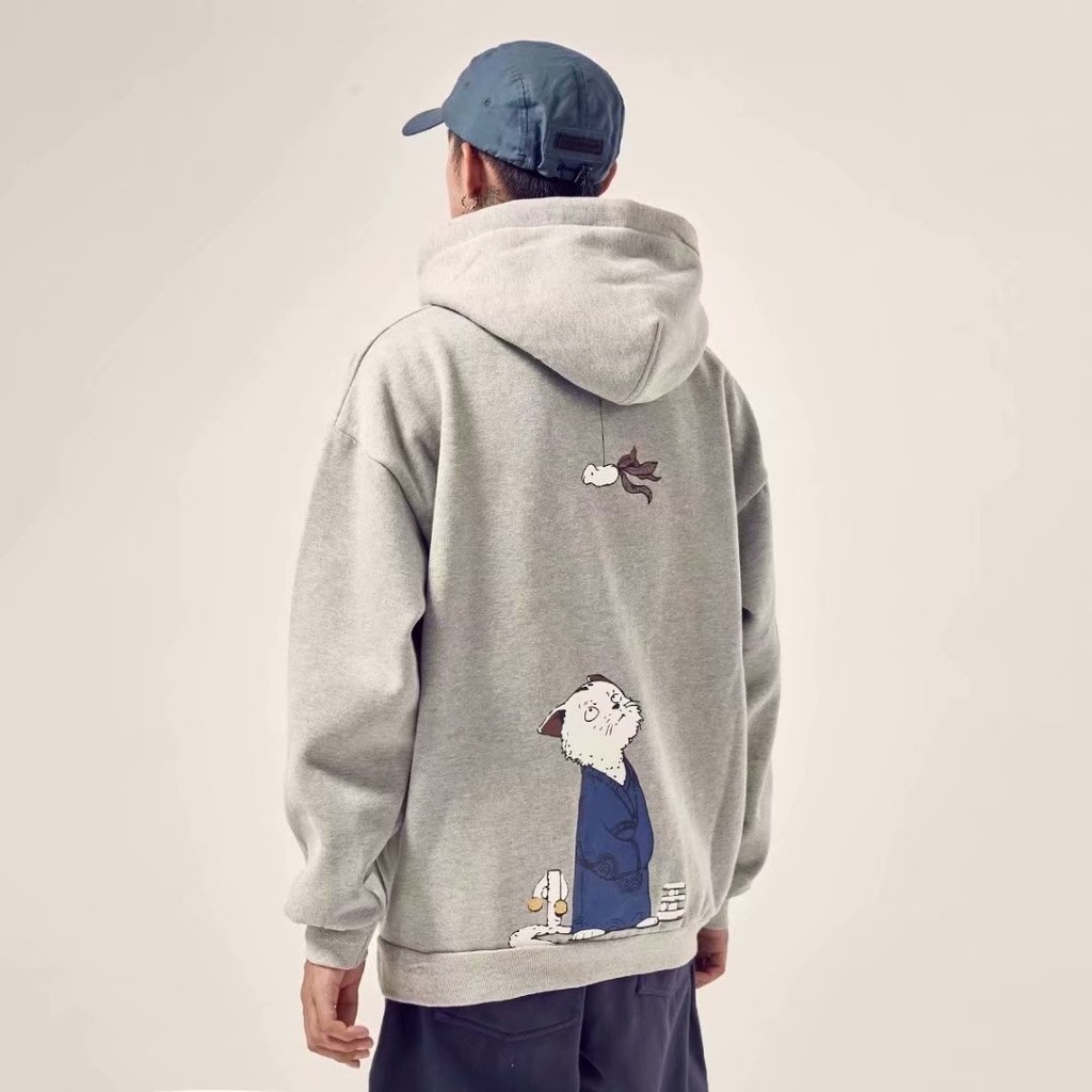 COD 2025W355 Fish Watching Cat Wholesale 16 Yuan Black White Light Gray M-5XL new23 JU47