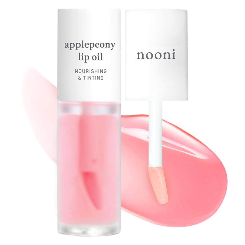 NOONI Korean Lip Oil - Applepeony | ติดทนนาน ชุ่มชื้น อวบอิ่ม ฟื้นฟูริมฝีปากแห้ง กันน้ํา ไม่หลุดลอก 