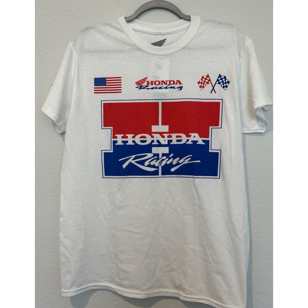 เสื้อยืดผู้ชาย คอotton 100% ลาย Racing HRC