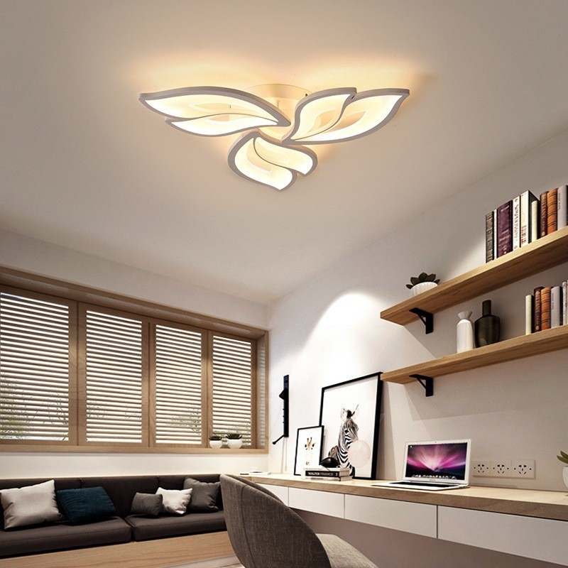 LED โคมไฟห้องนั่งเล่น ไฟสามสี โคมไฟเพดาน ทันสมัย นอร์ดิก ห้องรับประทานอาหาร ห้องนอน ห้องอ่านหนังสือ โคมระย้า - รูปที่ 5