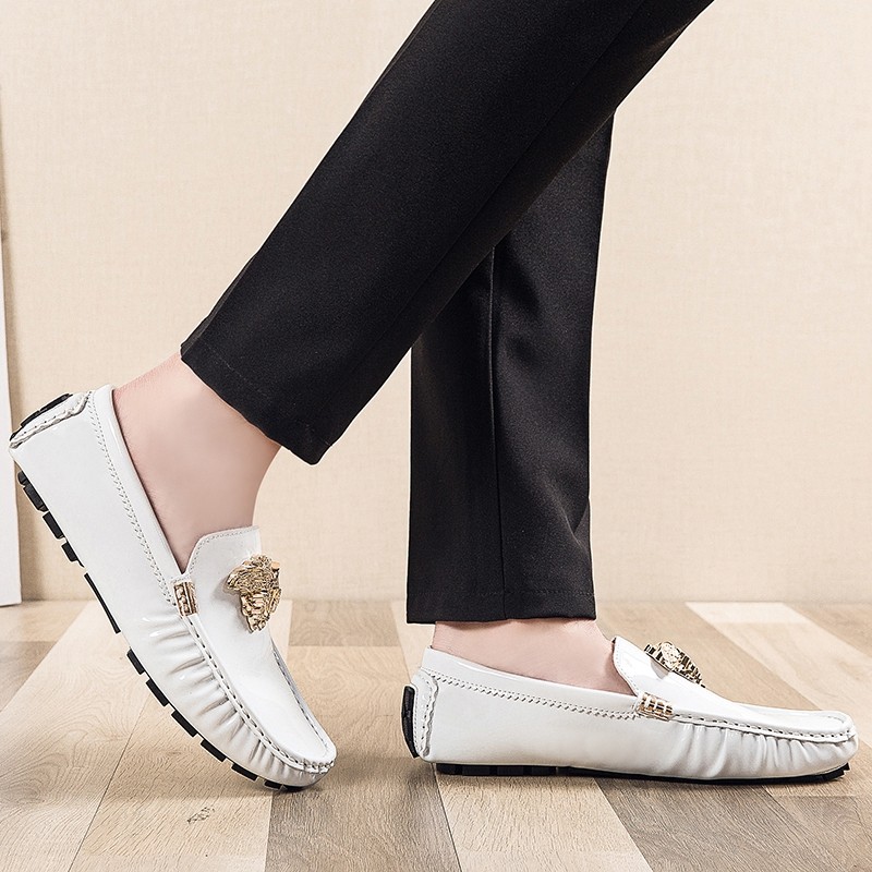 caobaba แฟชั่น ผู้ชาย รองเท้าลำลอง รองเท้า loafer Breathable รองเท้าหนัง