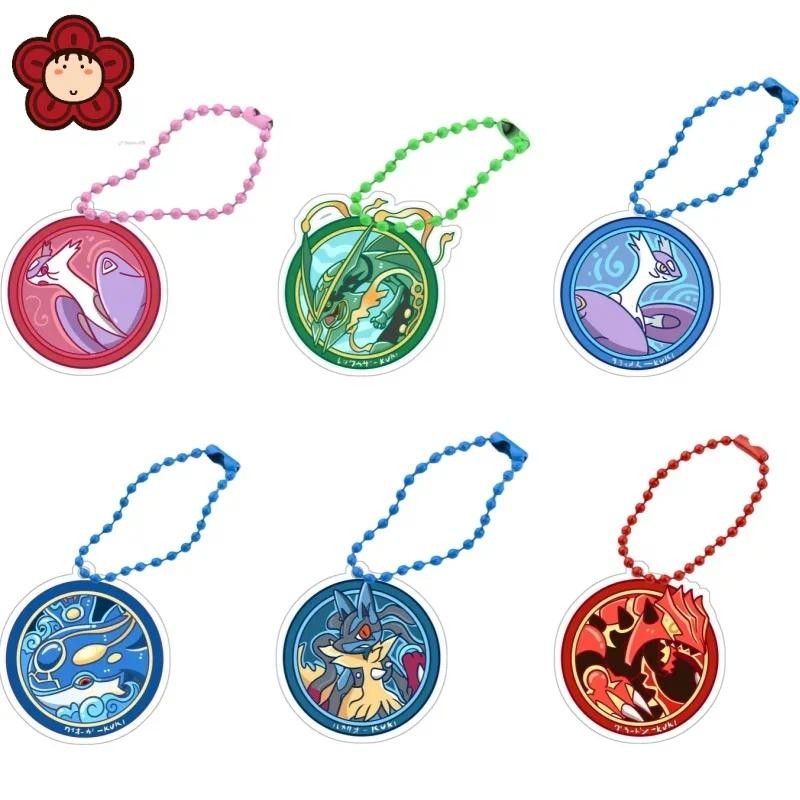 Pokemon อะนิเมะ Rayquaza พวงกุญแจ Groudon Kyogre Latias Latios Diancie Lucario Diy อะคริลิค Action F