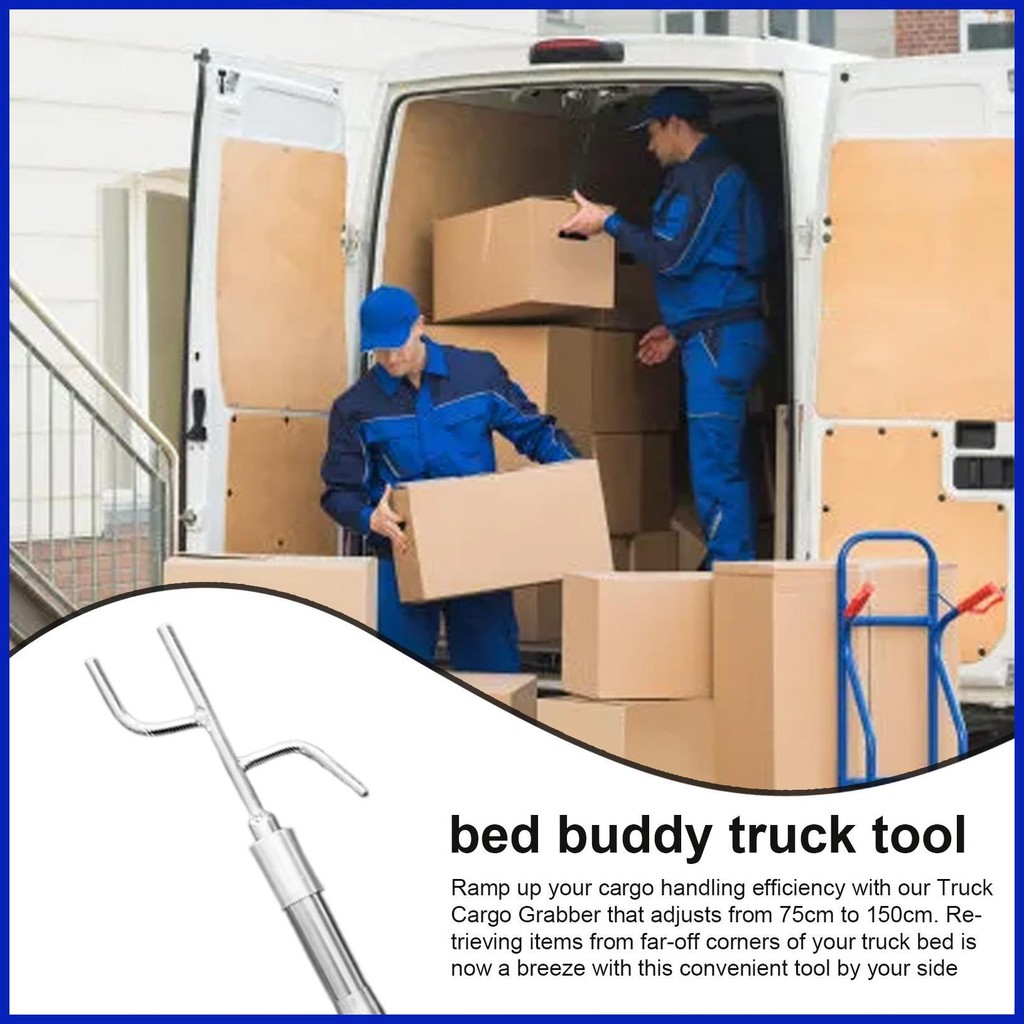 Cargo Retriever Hook 4.92Ft Pickup Truck Bed Heavy Duty Truck Accessories Telescoping Pole สแตนเลส G