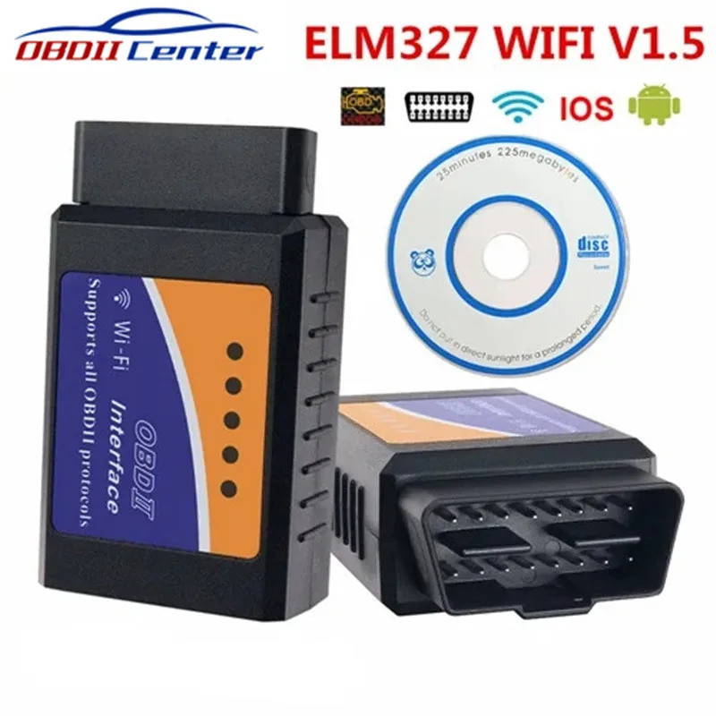 ล่าสุด OBD2 ELM 327V1.5 WIFI/Bluetooth ELM 327 OBD2 เครื่องมือวินิจฉัยอัตโนมัติ IOS Android เครื่องม