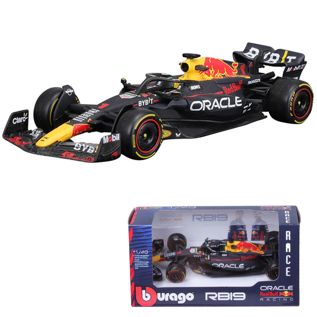 Bburago 1:43 F1 รุ่น Regular Version 2025 Red Bull Racing Rb19 #1 Verstappen #11 Perez Alloy Car For