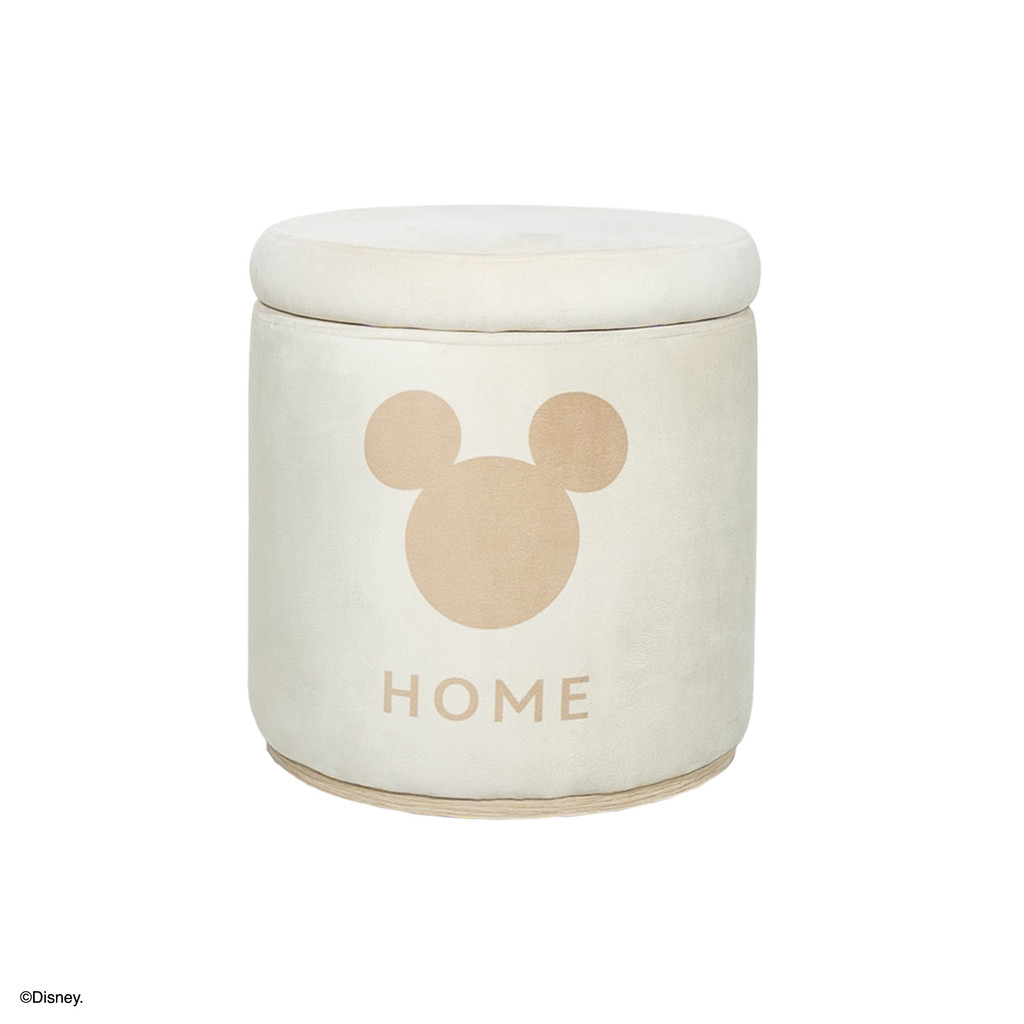 Disney Home สตูลเก็บของ รุ่น Classic Mickey 40 CM. สีครีม (40x40x43 ซม.) แบรนด์ DISNEYHOME