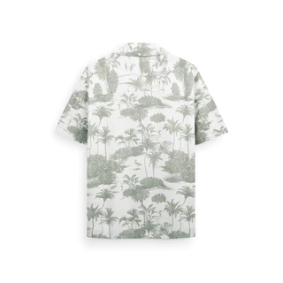 AIIZ เสื้อเชิ้ตฮาวายผู้ชายแขนสั้นพิมพ์ลาย AIIZ Men's Printed Resort Short Sleeve Shirt