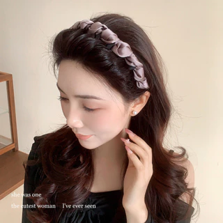ที่คาดผมคลาสสิกสำหรับผู้หญิง พร้อมยางกันลื่น สวมใส่สบายและหรูหราทุกวัน
