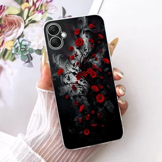 สําหรับ Samsung Galaxy A06 ใหม่ Elegant Floral Cat ภาพวาดปลอก SamsungA06 5G 4G A065F A066B ซิลิโคนนุ่ม TPU เคสโทรศัพท์