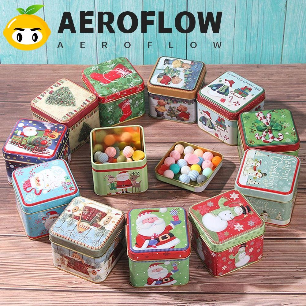 AEROFLOW Candy Box Iron Cartoon Christmas Jewelry Gift Box Candy Jar Jewelry Christmas Supplies