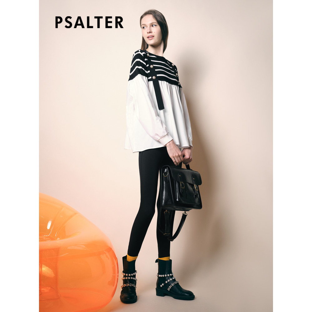 Psalm Keyan เสื้อกันหนาวสำหรับผู้หญิง แบบ loose fit ปี 2022 ฤดูใบไม้ร่วง กับการออกแบบรอบคอดาร์มและเป