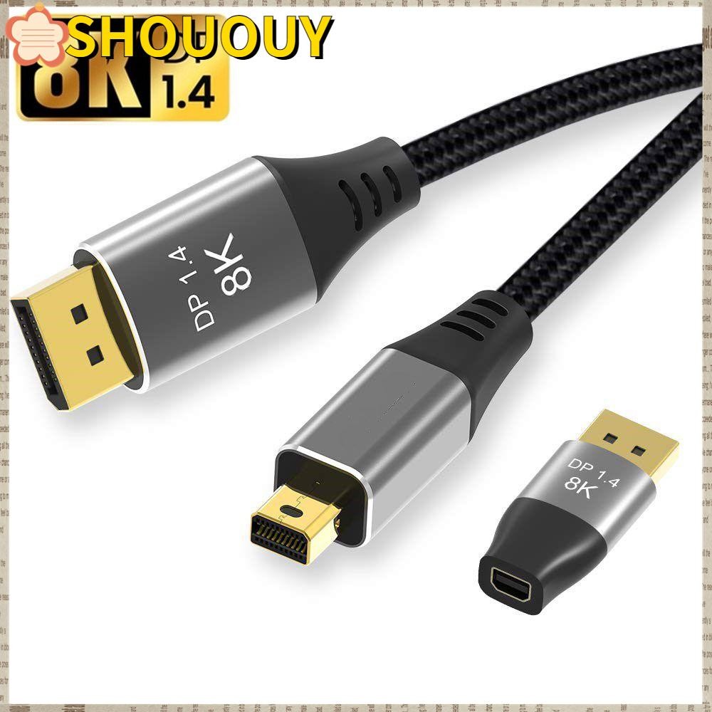 SOUUY DisplayPort 1.4 การส่งผ่านสองทาง MDP เป็น DP Monitor 8K@60Hz 4K@144Hz