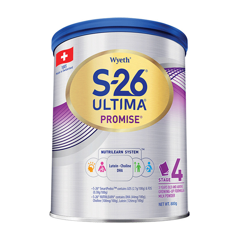 [ดําเนินการด้วยตนเอง] Wyeth Wyeth S-26 Platinum นมผงสําหรับเด็ก 4 ส่วน 3 ปีขึ้นไปนําเข้า 800g สวิตเซ