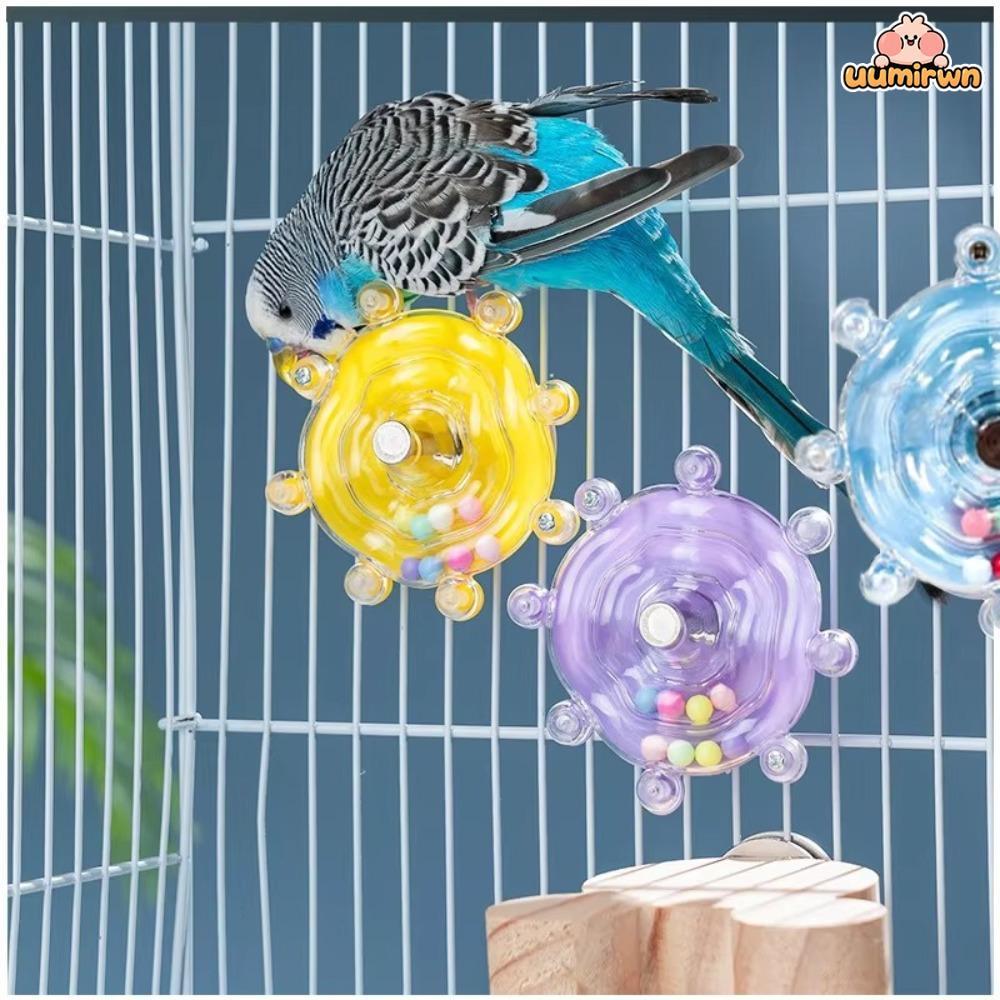 UUMIR ของเล่นล้อนกแก้ว, ทนทาน Xuanfeng Design Parrot Interactive ของเล่น, ตลกเปลี่ยนเพลงเพื่อบรรเทาเสียงสั่นของเล่นลูกบอลนกกรงอุปกรณ์เสริม