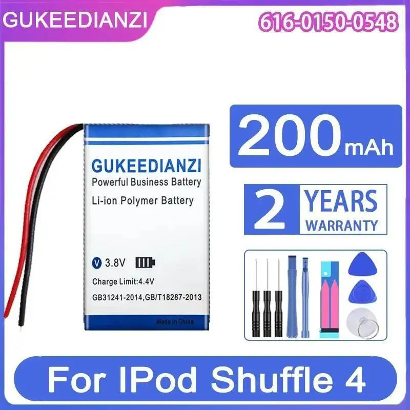 200Mah สําหรับ Apple Ipod Shuffle 4 5 6 7Th MP3 Mp3 Mp4 แบตเตอรี่ปลอดภัย 616-0150-0548 2 เส้น