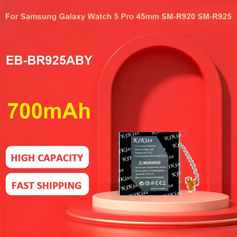 KiKiss แบตเตอรี่สําหรับ Samsung Galaxy Watch 5 Pro 45 มม. SM-R920 SM-R925,EB-BR925ABY,700mAh