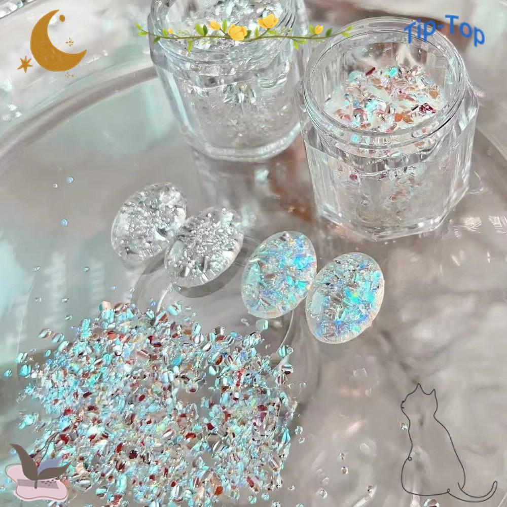 TIP-TOP Flash Nail Art, Glitter Sequins Nail Art Sequins, Blinking Nail Art DIY Nail Art Charms