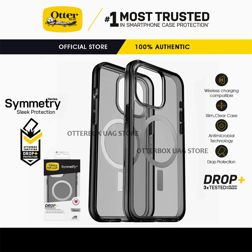 OtterBox iPhone 17 16 15 14 13 Pro Max / 17 16 15 14 13 Pro / 17 Air / 16 15 14 Plus / 12 11 Pro Max / 13 12 Mini Symmetry พร้อม Magnetic Clear / Stardust Series เคส