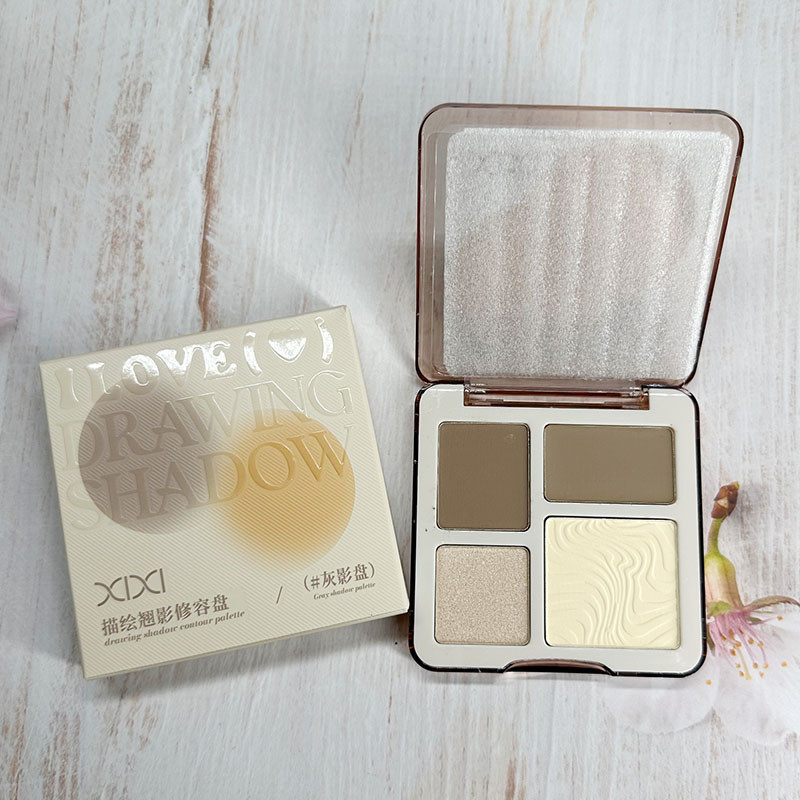 คอนทัวร์หน้า คอนทัวร์ contour Xixi Depicting Shadow Contouring Plate High Gloss Contouring All-in-On