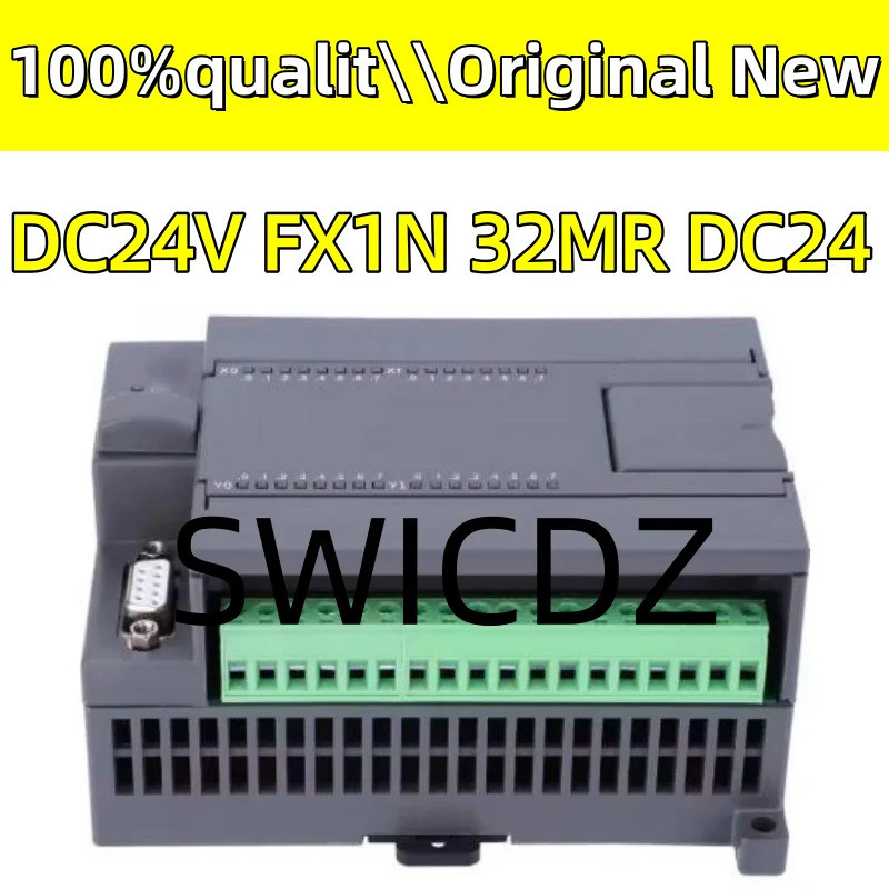 100% ใหม่ PLC อุตสาหกรรมควบคุม DC24V FX1N 32MR DC24V 6W 16 อินพุต 16 เอาต์พุต Baud อัตรา 9600 สนับสน