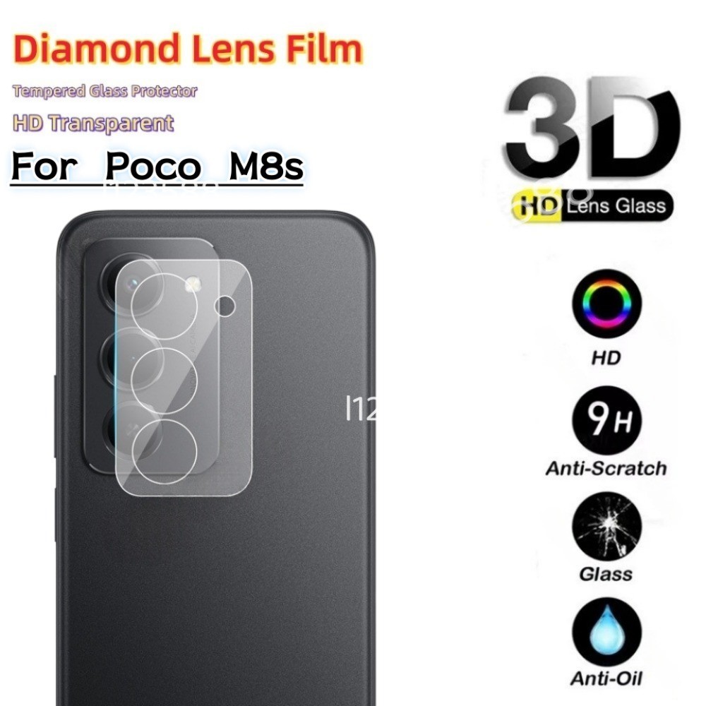 3Dกล้องเลนส์ป้องกันฟิล์มสําหรับPoco M8s 5G 2026 Xiaomi PocoM8s 5Gเลนส์ฟิล์มกระจกนิรภัยป้องกันหน้าจอ