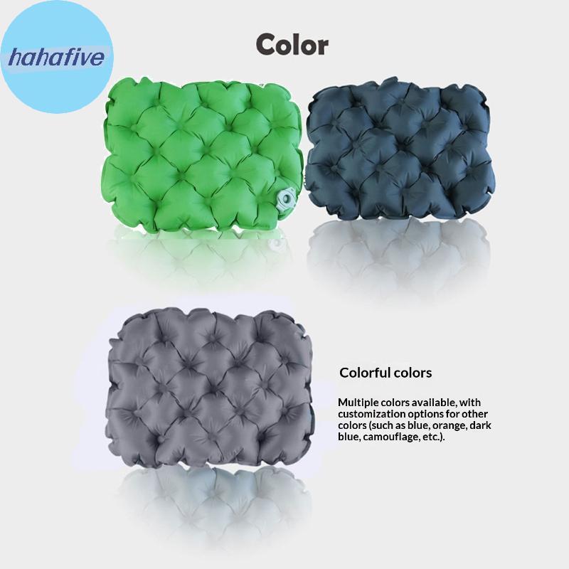 HAHA เบาะรองนั่งเป่าลมแบบพกพา Outdoor Camping Air Cushion น้ําหนักเบา Travel Moisture กันน้ํา Anti Pressure Ulcer Air Mat TH