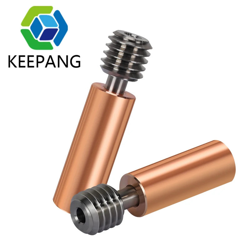 Bimetal CR10 Heatbreak ไทเทเนียมความร้อนคอ 1.75 มม.ทองแดงชุบหลอดสําหรับ Ender 3 CR-10 Hotend 3D เครื