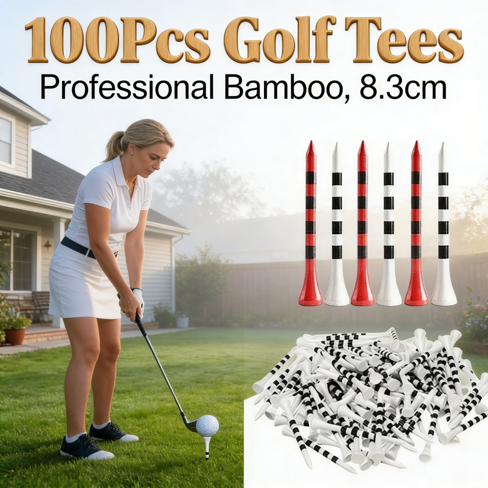 Professional Golf Tees ไม้ไผ่ Tees 100 ชิ้น 8.3 ซม.Tees Golf