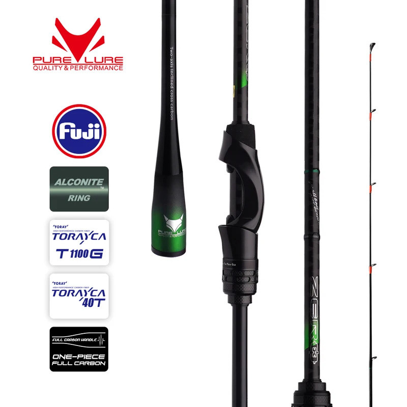 PURELURE ZERO เหยื่อขนาดเล็กสูงคาร์บอนยาวโยน Rod Rock Fishing Spinning Trout Rod BFS ตกปลาหล่อ UL St