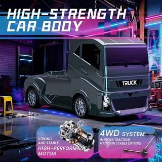 1:24 4WD RC Drift รถบรรทุกรุ่นรถ 20 กม./ชม.ความเร็วสูง 2.4G รีโมทคอนโทรลรถแข่งพร้อมไฟ LED ของเล่นเด็ก