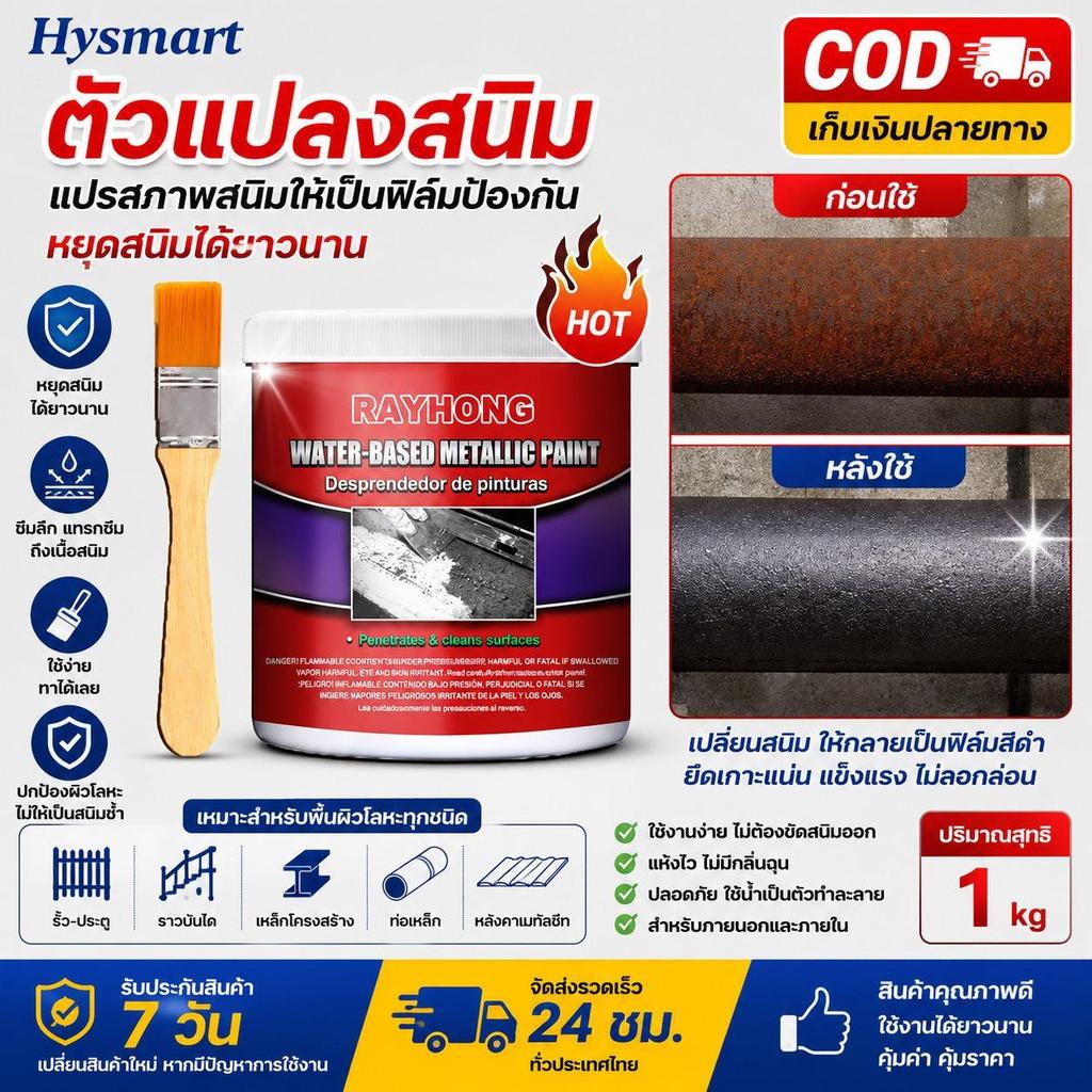 น้ำยาแปลงสนิม 1kg น้ำยาแปรสภาพสนิม น้ำยาขจัดสนิม สำหรับพื้นผิวโลหะ