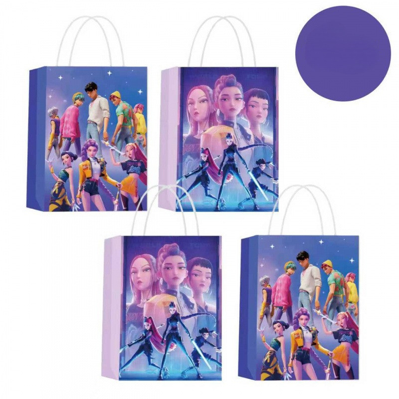 ถุงกระดาษ GOODIE BAG GIFT BAG HAMPERS SOUVENIR BIR BIRTHDAY PARTY KPOP DEMON HUNTER MIRA RUMI ZOEY M