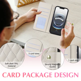 Rhombus Quilted Wallet Flip Case สายรัดข้อมือสําหรับ Samsung S26 Ultra S25 Plus S24 S23 S22 S21